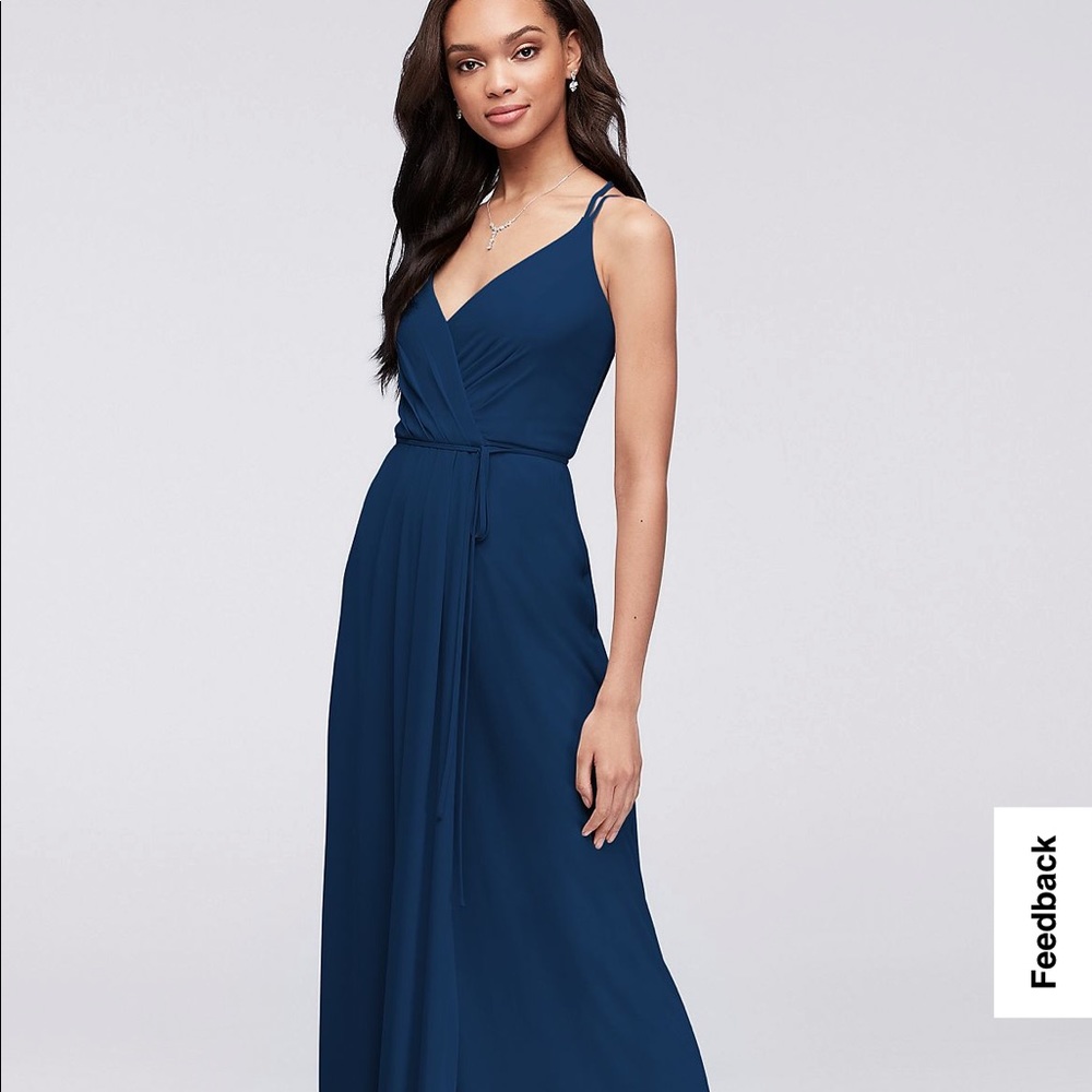 New with Tags David’s Bridal Marine Georgette Bridesmaid Dress (LONG)